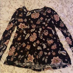 Girls long sleeve floral top